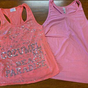 Tank Tops for Women Lot of 2 Pink Summer Casual See Pictures for Dimensions